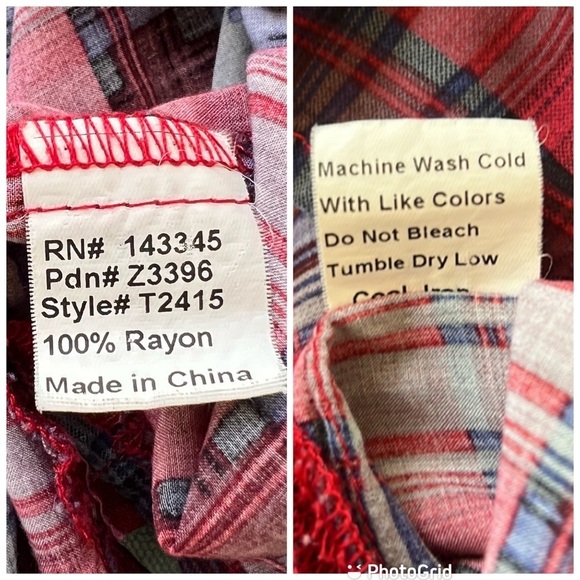 Piko 1988 Plaid Print Long Sleeve Pullover Top‎ - Picture 8 of 12